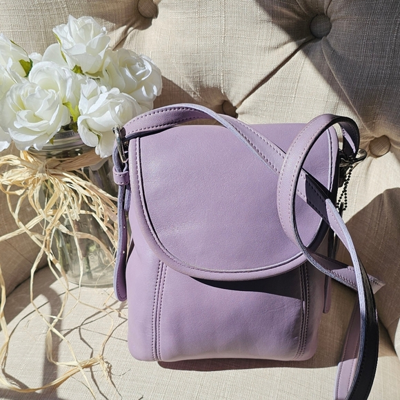 Coach Handbags - Vintage Coach Soho Flap Shoulder Bag Purse Crossbody # 4108 ( Lavender / Lilac)